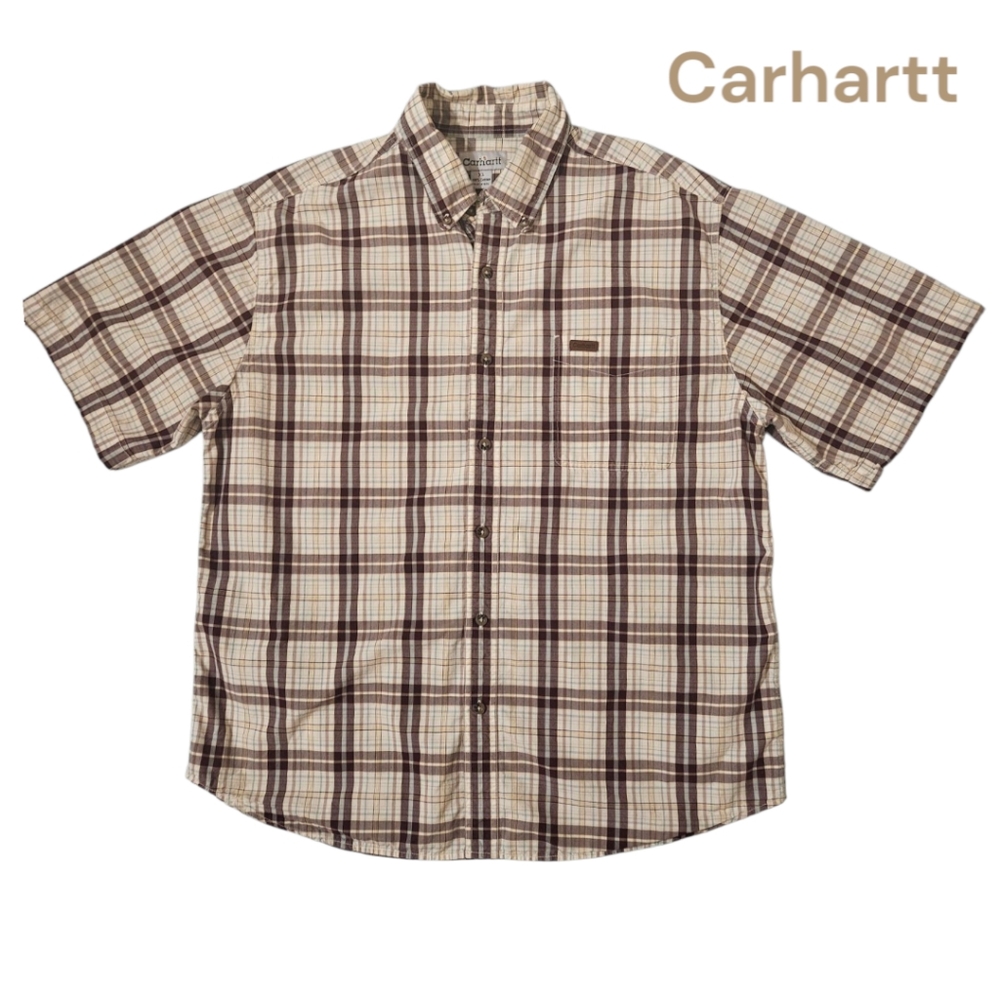 Carhartt Short Sleeve Button Down Plaid Shirt
